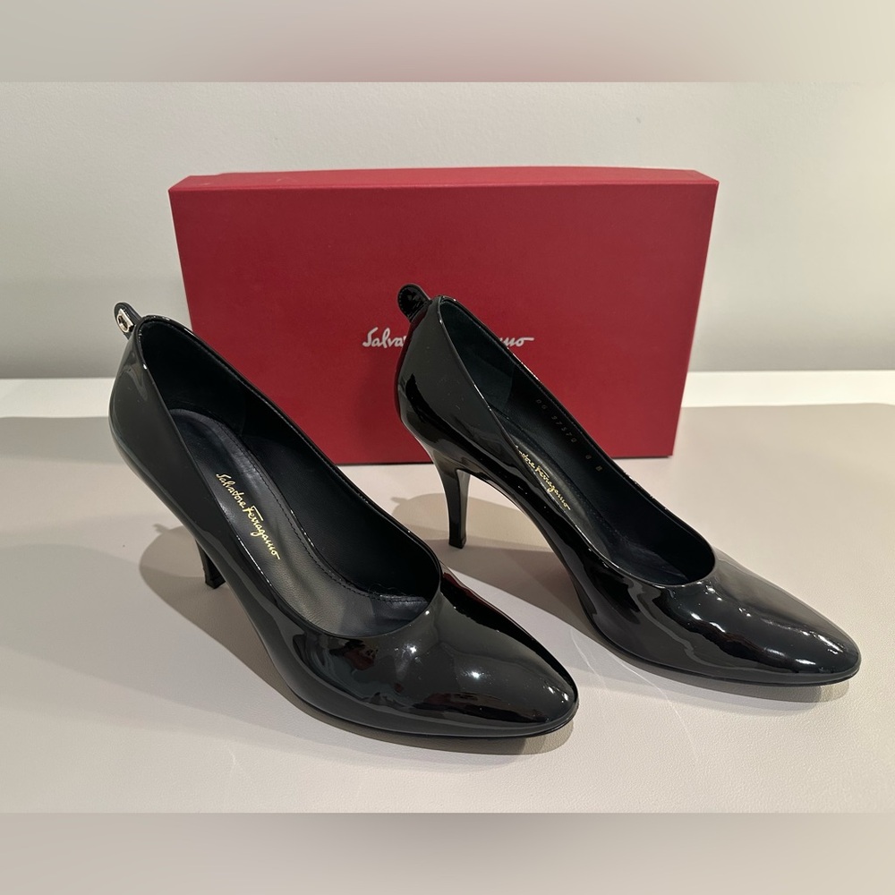 Salvatore Ferragamo - Black Patent Pumps